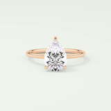 2.0 CT Pear Cut Hidden Halo Lab-Grown Diamond Engagement Ring 7