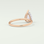 2.0 CT Pear Cut Hidden Halo Lab-Grown Diamond Engagement Ring 8
