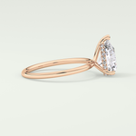 2.0 CT Pear Cut Hidden Halo Lab-Grown Diamond Engagement Ring 9