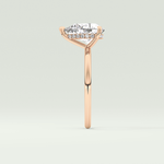 2.0 CT Pear Cut Hidden Halo Lab-Grown Diamond Engagement Ring 10