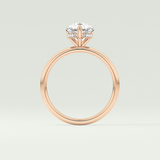 2.0 CT Pear Cut Hidden Halo Lab-Grown Diamond Engagement Ring 12