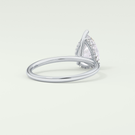 2.0 CT Pear Cut Hidden Halo Lab-Grown Diamond Engagement Ring 14