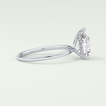 2.0 CT Pear Cut Hidden Halo Lab-Grown Diamond Engagement Ring 15