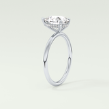 2.0 CT Pear Cut Hidden Halo Lab-Grown Diamond Engagement Ring 17