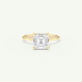 2.0 CT Asscher Cut Hidden Halo Lab-Grown Diamond Engagement Ring