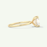 2.0 CT Asscher Cut Hidden Halo Lab-Grown Diamond Engagement Ring