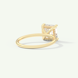 2.0 CT Asscher Cut Hidden Halo Moissanite Engagement Ring