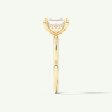 2.0 CT Asscher Cut Hidden Halo Lab-Grown Diamond Engagement Ring