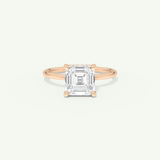 2.0 CT Asscher Cut Hidden Halo Lab-Grown Diamond Engagement Ring