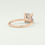 2.0 CT Asscher Cut Hidden Halo Lab Grown Diamond Engagement Ring
