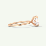 2.0 CT Asscher Cut Hidden Halo Lab-Grown Diamond Engagement Ring