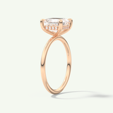 2.0 CT Asscher Cut Hidden Halo Lab-Grown Diamond Engagement Ring