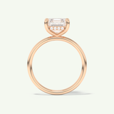 2.0 CT Asscher Cut Hidden Halo Lab-Grown Diamond Engagement Ring