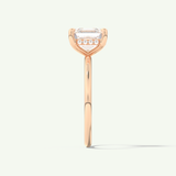 2.0 CT Asscher Cut Hidden Halo Lab-Grown Diamond Engagement Ring