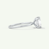 2.0 CT Asscher Cut Hidden Halo Lab-Grown Diamond Engagement Ring