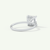 2.0 CT Asscher Cut Hidden Halo Lab-Grown Diamond Engagement Ring
