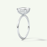 2.0 CT Asscher Cut Hidden Halo Lab-Grown Diamond Engagement Ring