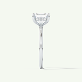 2.0 CT Asscher Cut Hidden Halo Lab-Grown Diamond Engagement Ring