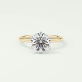 2.0 CT Round Cut Lab Grown Diamond Engagement Ring