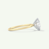 2.0 CT Round Cut Solitaire Moissanite Engagement Ring