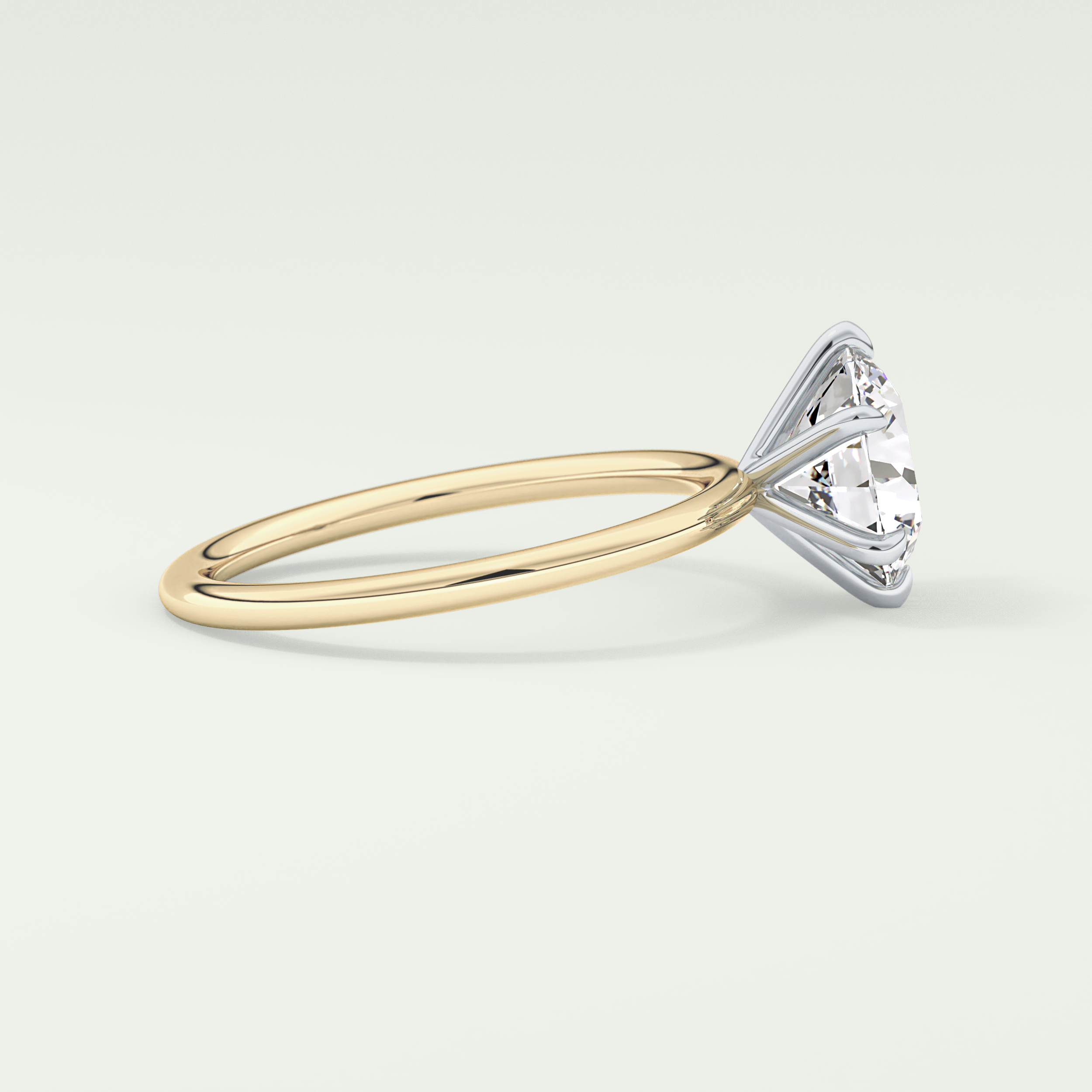 2.0 CT Round Cut Lab Grown Diamond Engagement Ring
