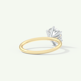 2.0 CT Round Cut Solitaire Moissanite Engagement Ring