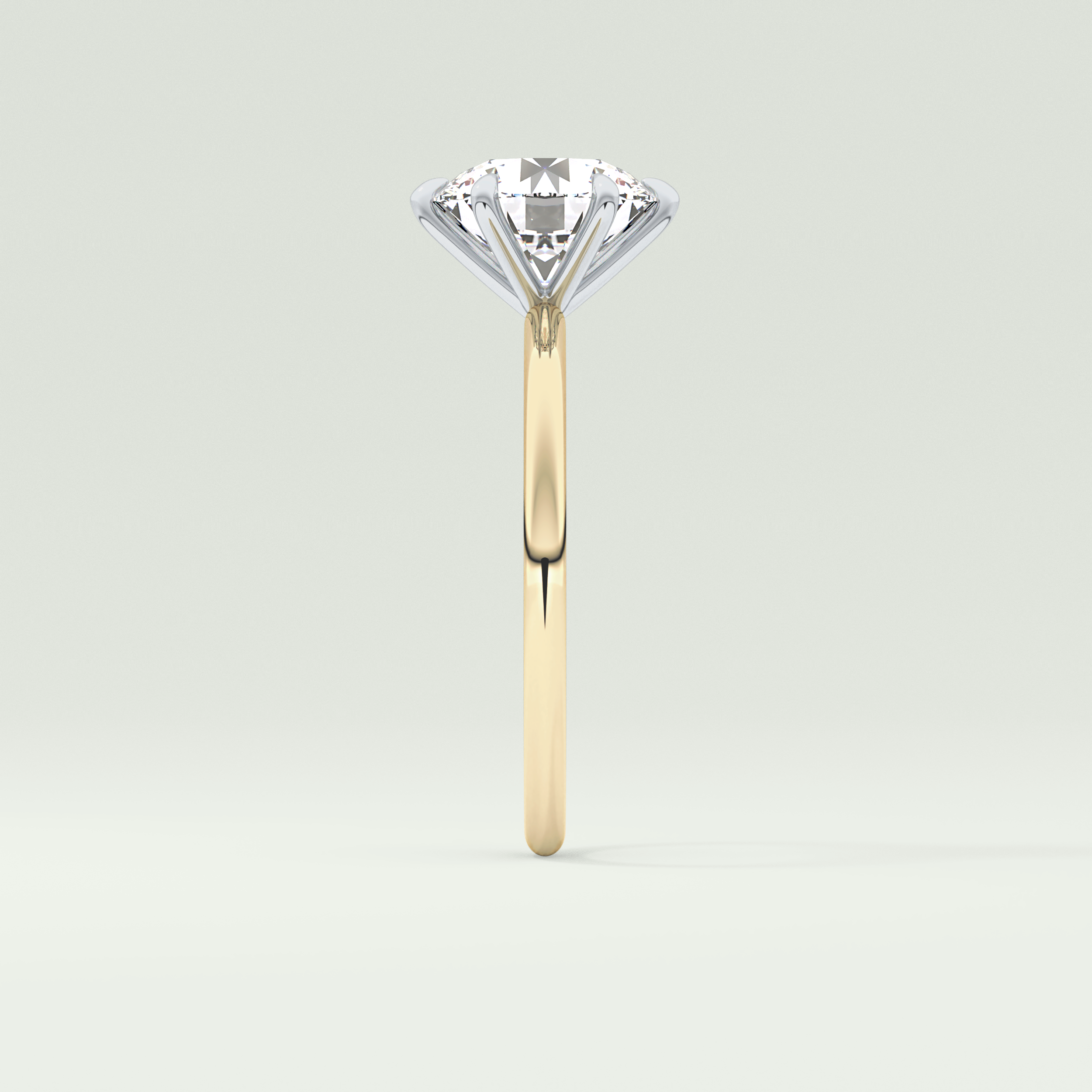 2.0 CT Round Cut Lab Grown Diamond Engagement Ring