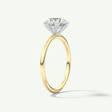 2.0 CT Round Cut Solitaire Moissanite Engagement Ring