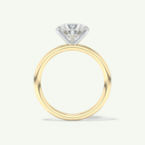 2.0 CT Round Cut Solitaire Moissanite Engagement Ring