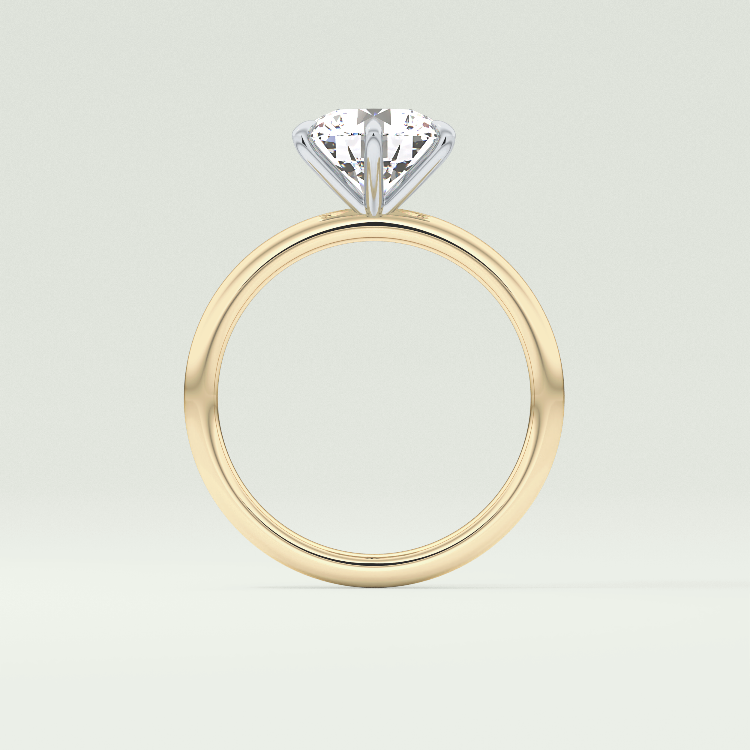 2.0 CT Round Cut Lab Grown Diamond Engagement Ring