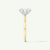 2.0 CT Round Cut Solitaire Moissanite Engagement Ring