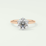 2.0 CT Round Cut Lab Grown Diamond Engagement Ring