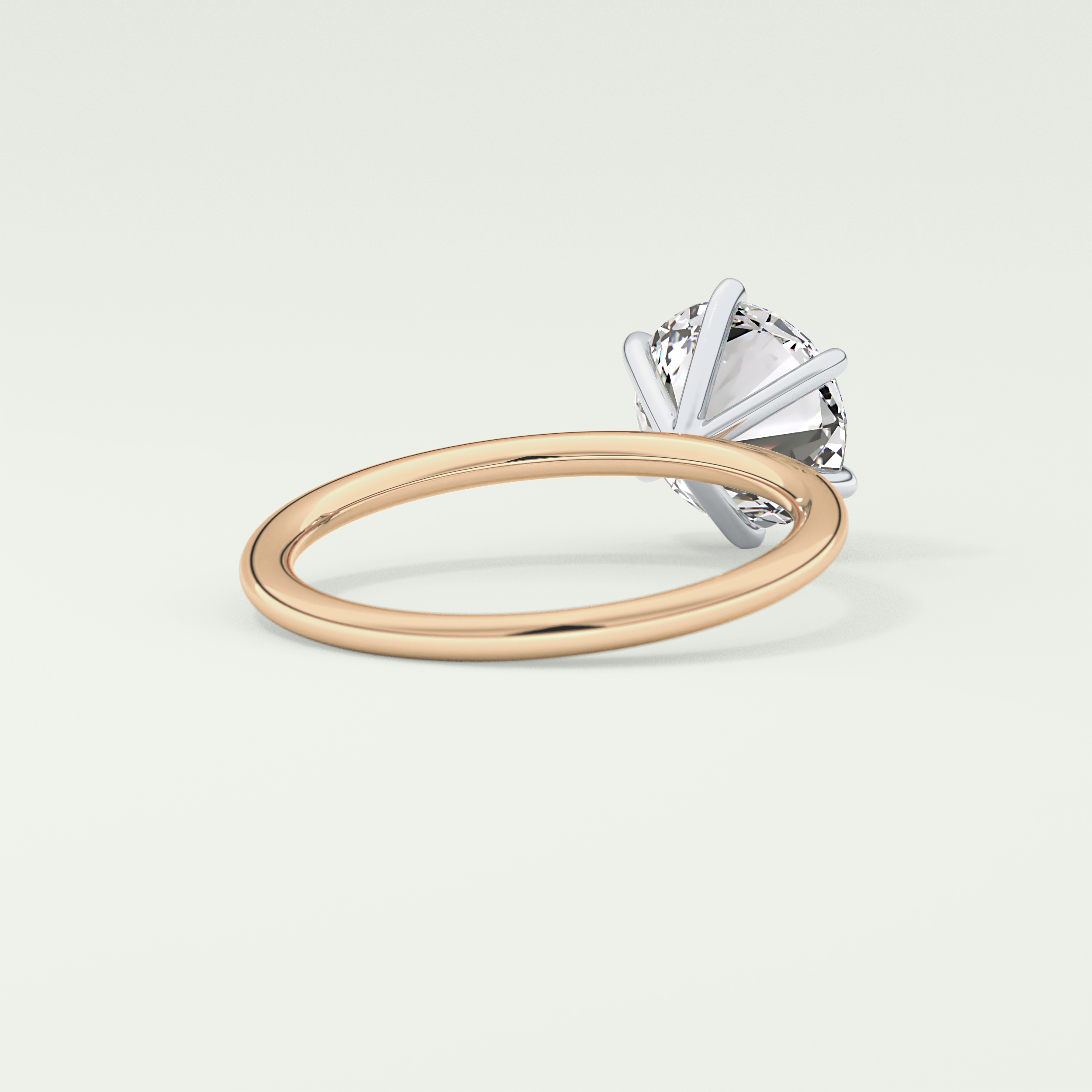 2.0 CT Round Cut Lab Grown Diamond Engagement Ring