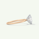 2.0 CT Round Cut Solitaire Moissanite Engagement Ring
