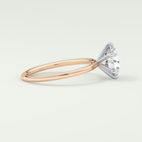 2.0 CT Round Cut Lab Grown Diamond Engagement Ring