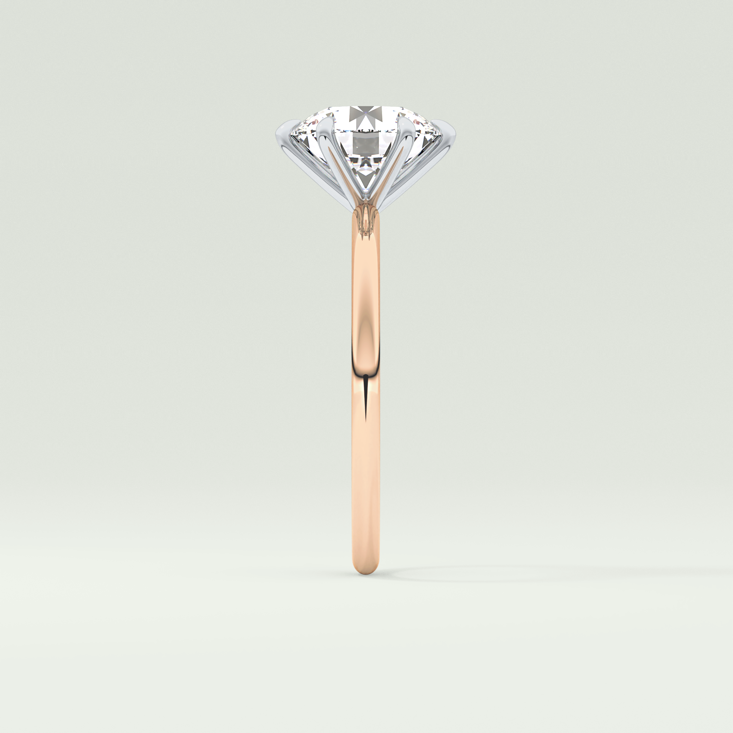 2.0 CT Round Cut Lab Grown Diamond Engagement Ring