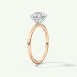 2.0 CT Round Cut Solitaire Moissanite Engagement Ring