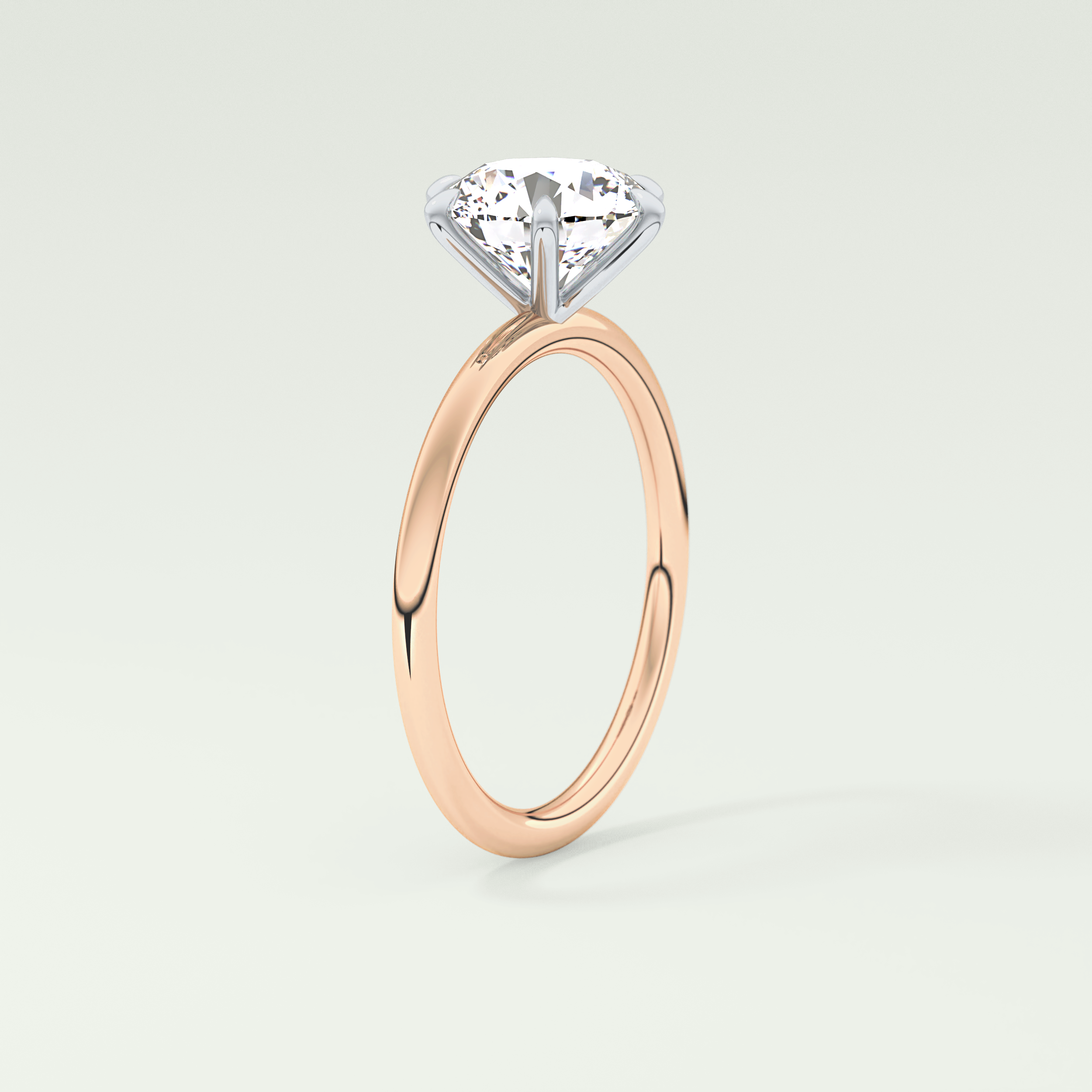 2.0 CT Round Cut Lab Grown Diamond Engagement Ring