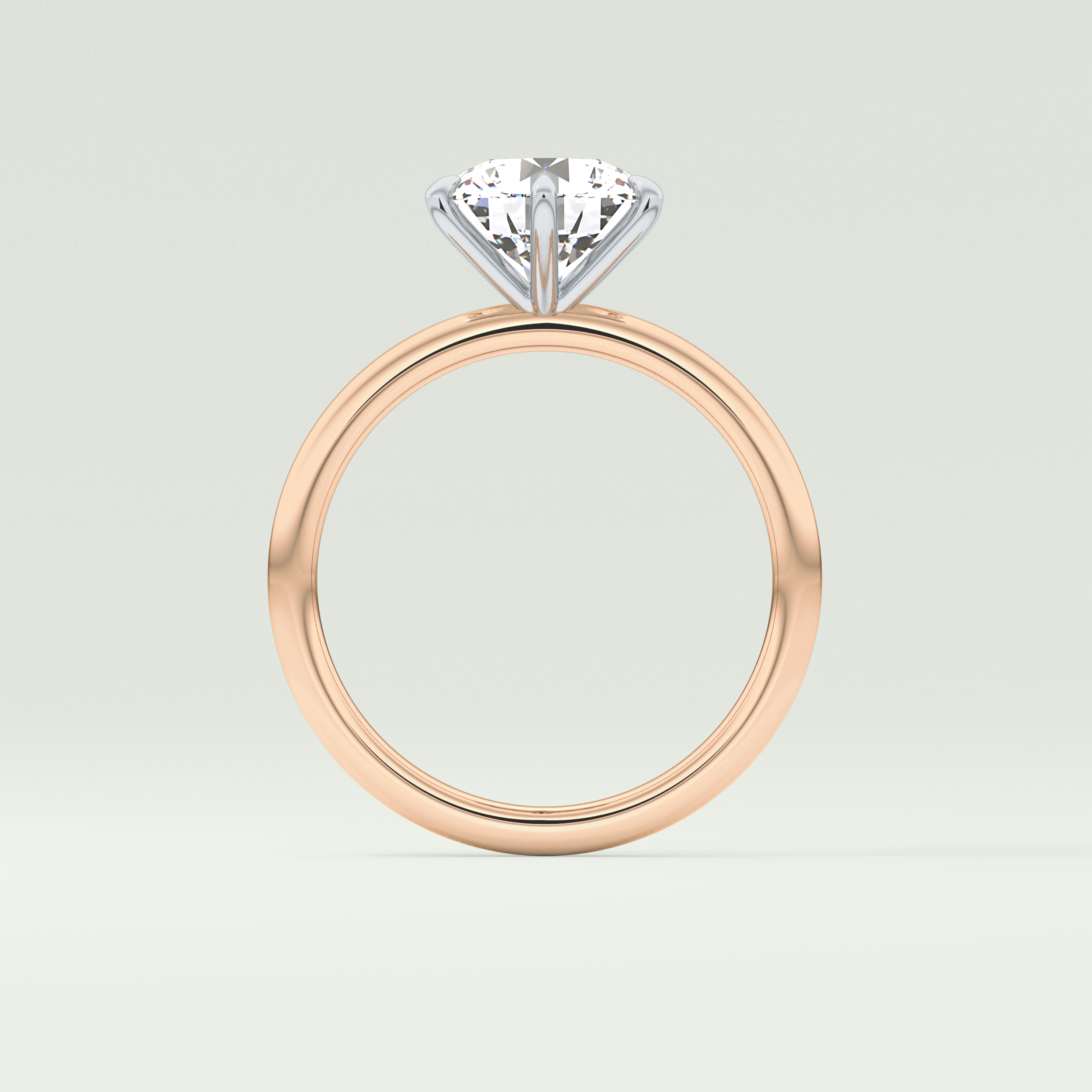 2.0 CT Round Cut Lab Grown Diamond Engagement Ring