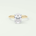 2.0 CT Oval Cut Solitaire Lab-Grown Diamond Engagement Ring 1