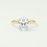 2.0 CT Oval Cut Solitaire Lab-Grown Diamond Engagement Ring 1
