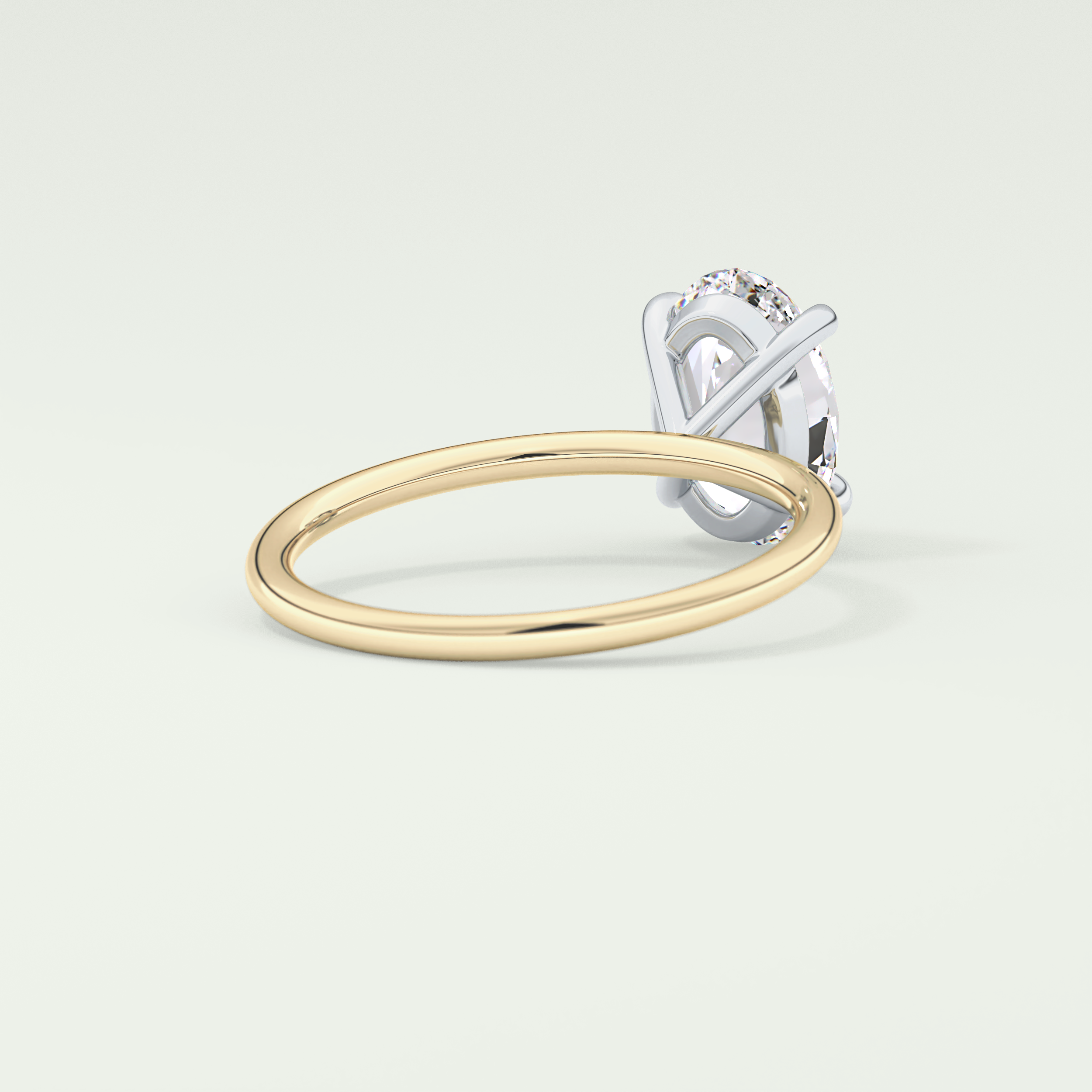 2.0 CT Oval Cut Solitaire Lab-Grown Diamond Engagement Ring 2