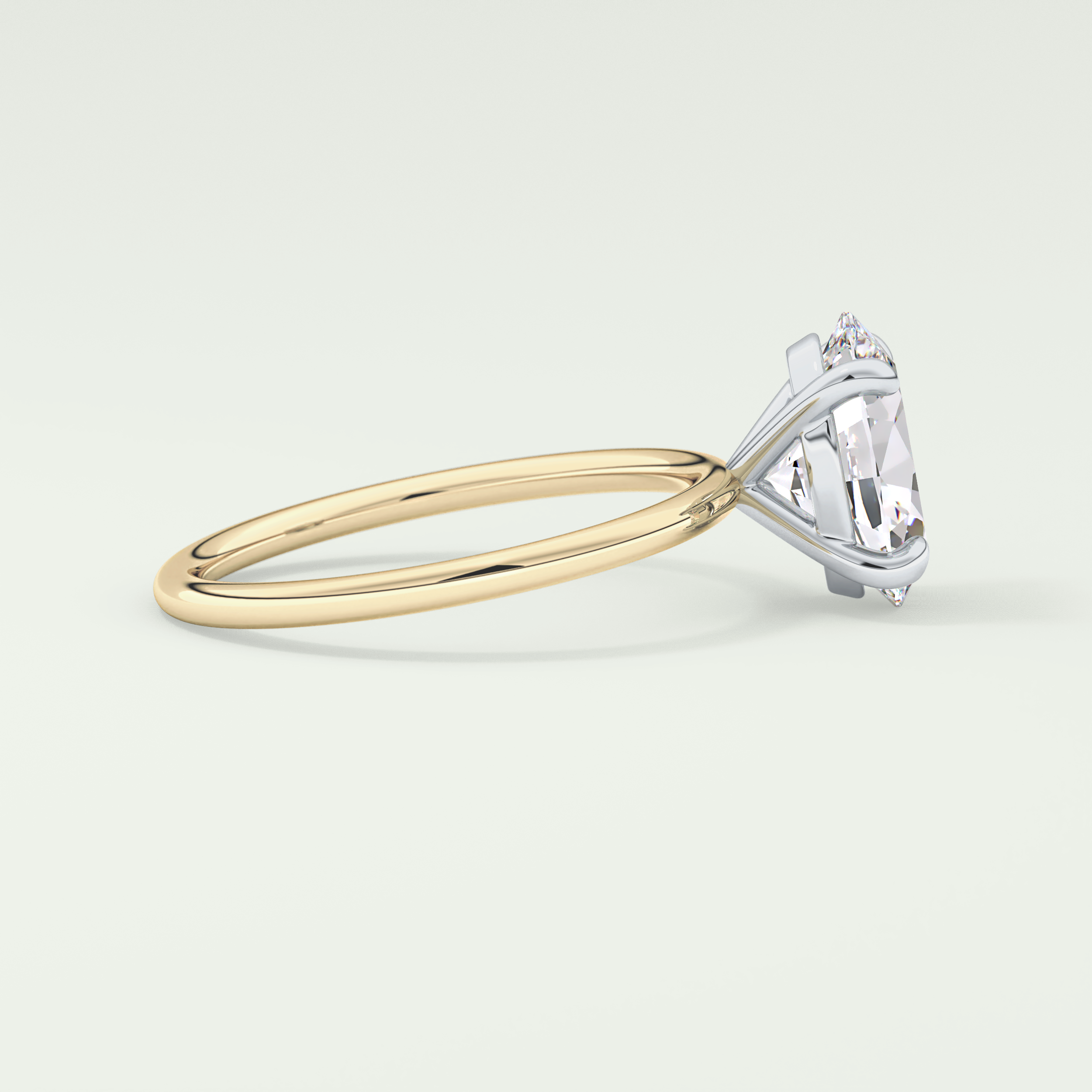 2.0 CT Oval Cut Solitaire Lab-Grown Diamond Engagement Ring 3