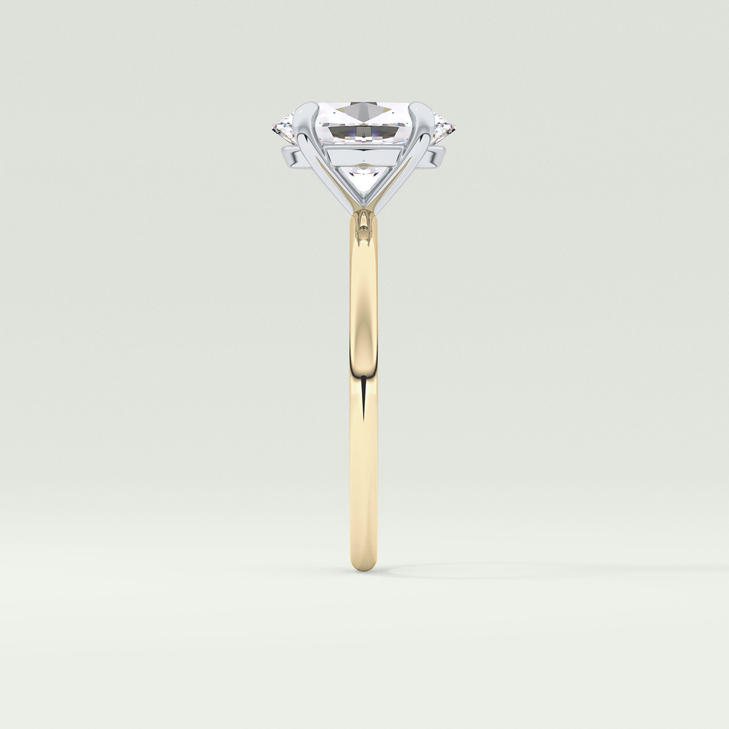 2.0 CT Oval Cut Solitaire Lab-Grown Diamond Engagement Ring 4