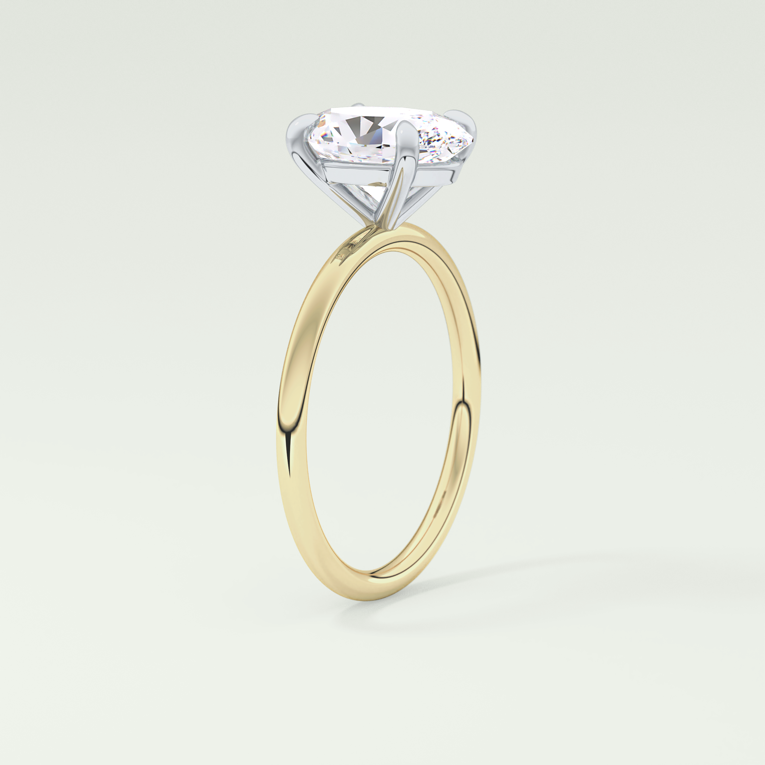 2.0 CT Oval Cut Solitaire Lab-Grown Diamond Engagement Ring 5