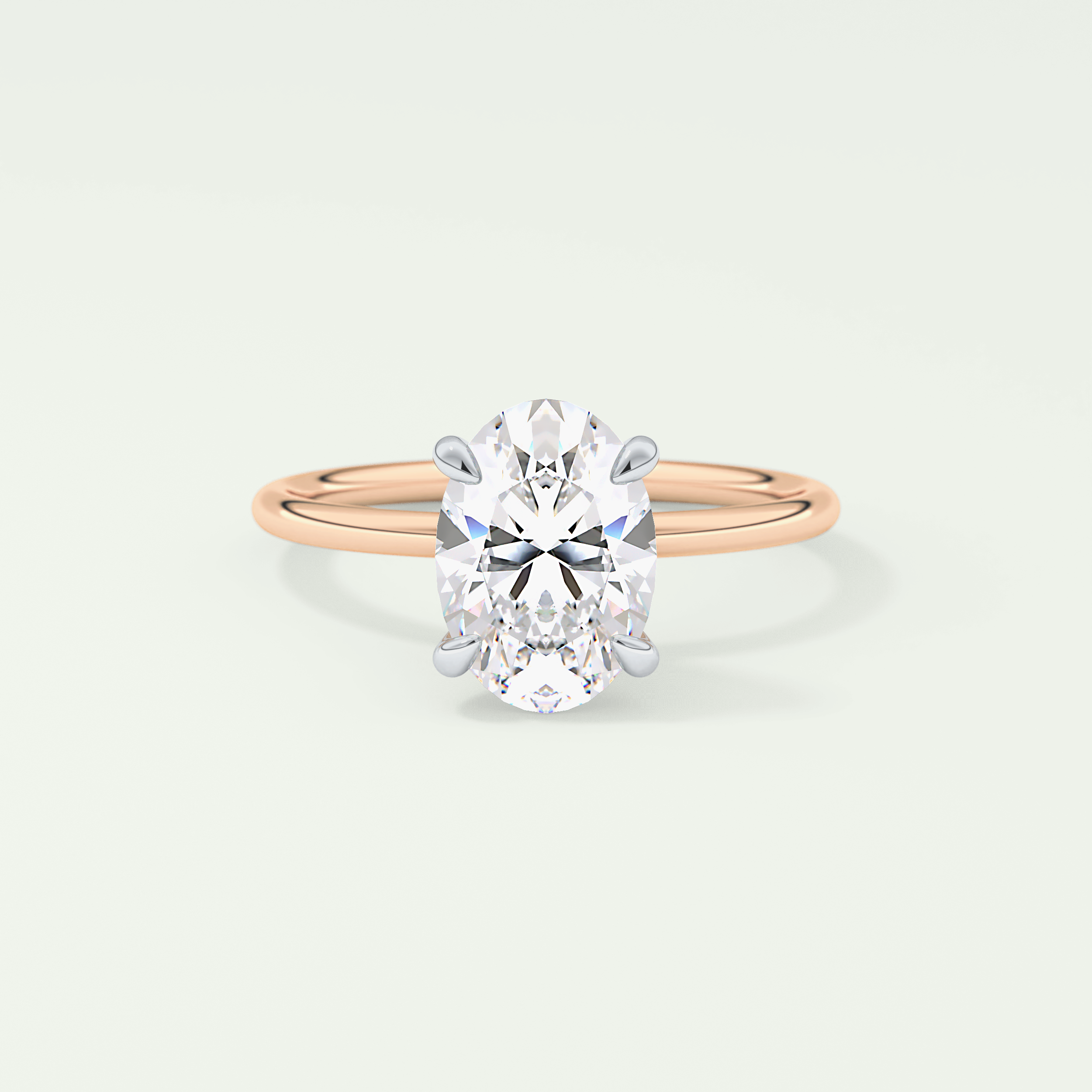 2.0 CT Oval Cut Solitaire Lab-Grown Diamond Engagement Ring 7
