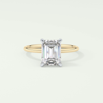 2.0 CT Emerald Cut Solitaire Lab-Grown Diamond Engagement Ring 1
