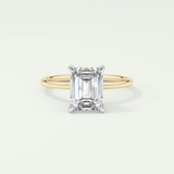 2.0 CT Emerald Cut Solitaire Lab-Grown Diamond Engagement Ring 1