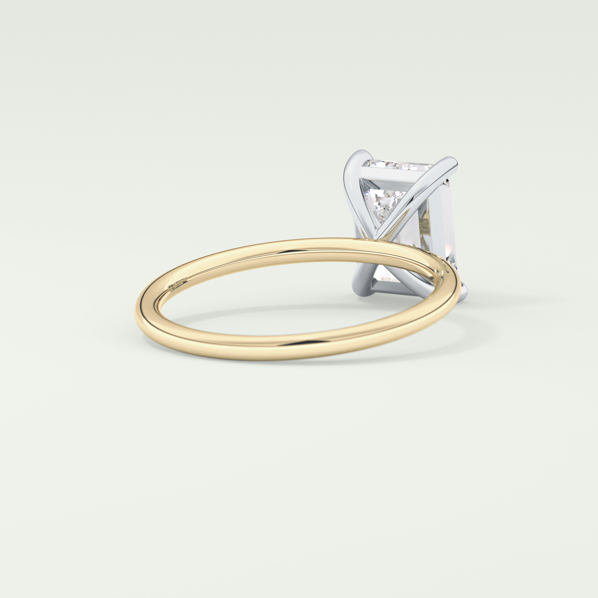 2.0 CT Emerald Cut Solitaire Lab-Grown Diamond Engagement Ring 2