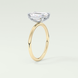 2.0 CT Emerald Cut Solitaire Lab-Grown Diamond Engagement Ring 5